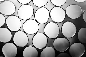 Black and white straws macro