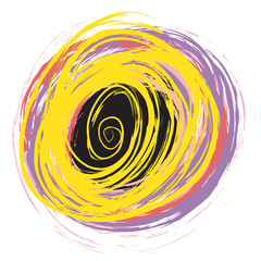 hand draw grunge color spiral texture, illustration design 