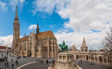 Matthias Church is a Roman Catholic church located in Budapest, Hungary, in front of the...