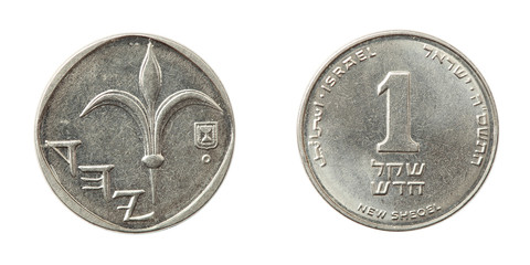 One Israeli Shakel coin