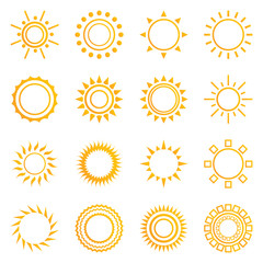 Set of vintage sunburst.