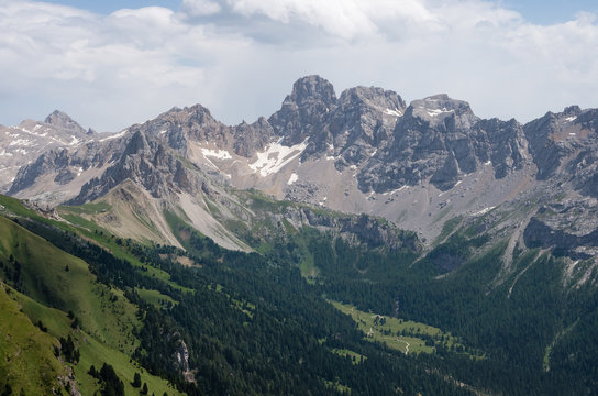 Sass d'Adam Crest in Dolomites, Italy