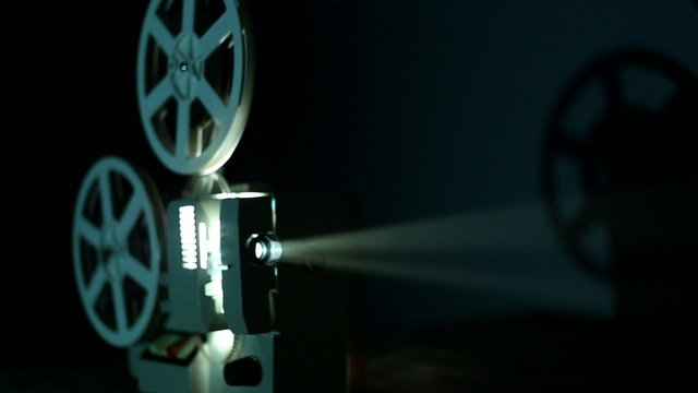 Old 8 mm film projector with sound.