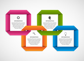 Abstract options infographics. Design template origami style options banner. Vector illustration.