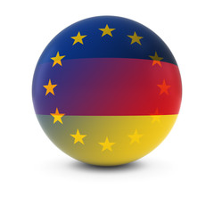 German and European Flag Ball - Fading Flags of Germany and the EU