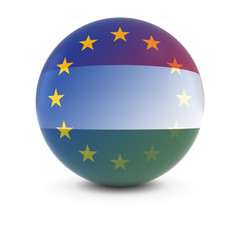 Hungarian and European Flag Ball - Fading Flags of Hungary and the EU