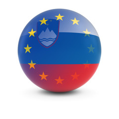 Slovenian and European Flag Ball - Fading Flags of Slovenia and the EU