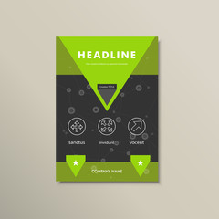 Vector brochure layout design template