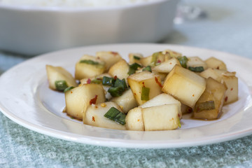 Cubed Radish Kimchi Kkakdugi