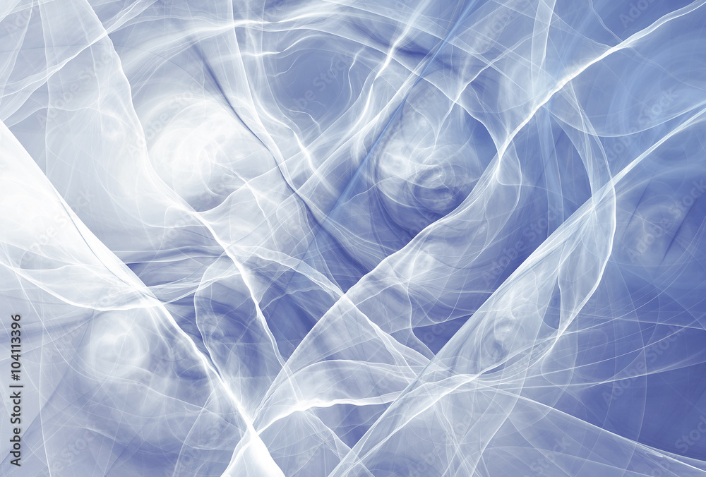 Poster blue soft color motion smoke wave with lighting effect. abstract shiny smooth silk background. fract