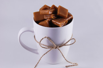 cup with caramel