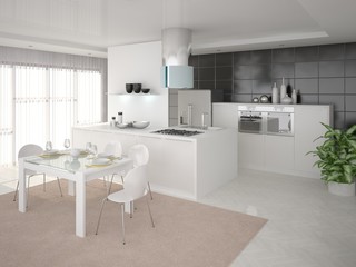Cozy kitchen with modern design.