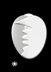 Luna con lucero en un cielo de pedernal.