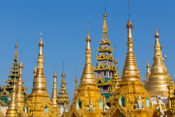 Shwedagon Pagoda in Yangon, Myanmar.