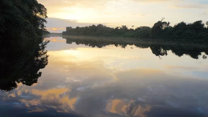 Foto auf Alu-Dibond Sunset on a river  © c8audio
