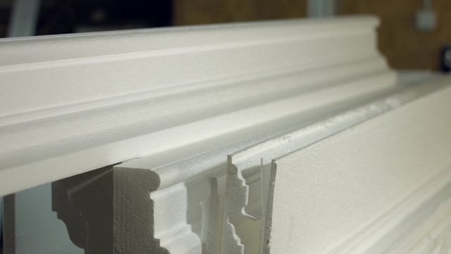 Light details of foam plastic.