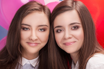 Portrait of two sisters.