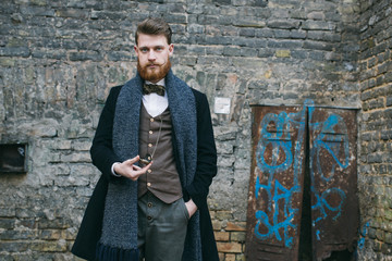 Portrait of gentleman in the street