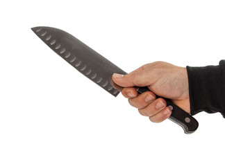 isolated male hand with tools