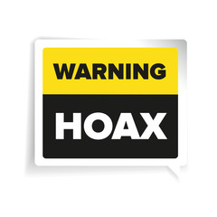 Warning of Internet Hoax vector