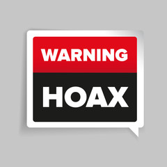 Warning of Internet Hoax vector