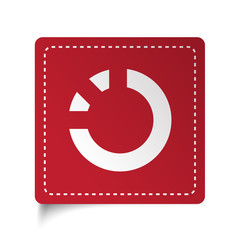 Flat Loading icon on red sticker
