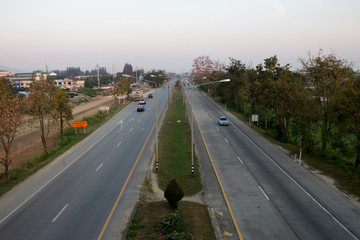The highway ring road of Chiang Mai city