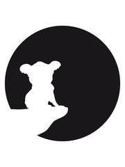 moon cliff night howling dark werewolf who koala sitting vollmond sunlight outline design