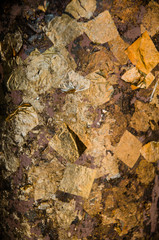 Gold Leaf ,Gold Foil texture on statue