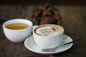 Cappuccino with tea