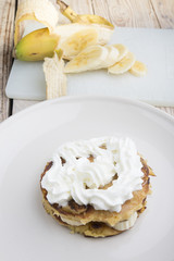 Pancake with Banana and cream