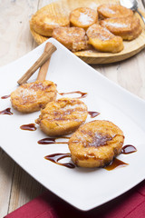 plate with torrijas, typical spanish