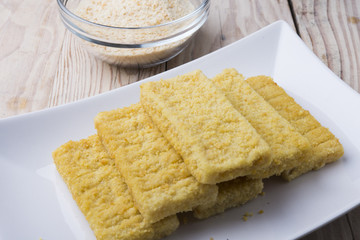 raw croquettes frish to fry in pan or in fryer