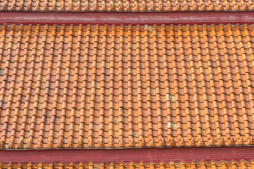 Ceramic roof of Thai Temple