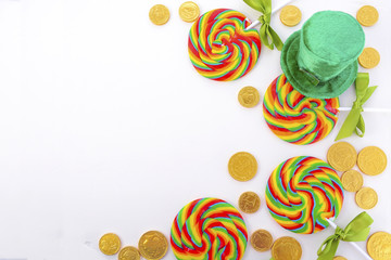 St Patricks Day Rainbow Lollipops