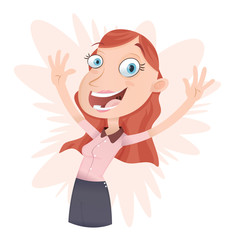 happy young businesswoman