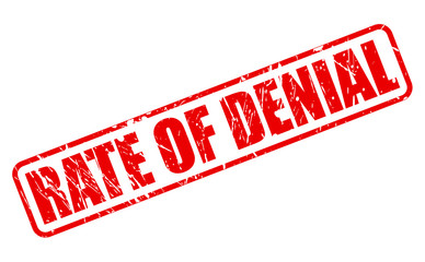 RATE OF DENIAL RED STAMP TEXT
