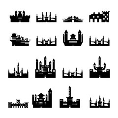 Set castles silhouette © NatliyaDesigner