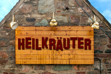 Obraz premium Schild 82 - Heilkräuter