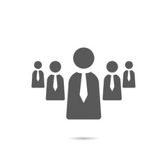 Illustration of a group of business people, vector