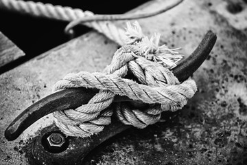 Rope on cleat