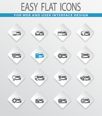 Car service icons set