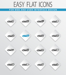 Car service icons set