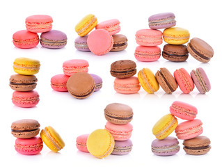 macaroon on white background