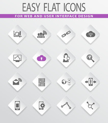 Data analytic vector icons set