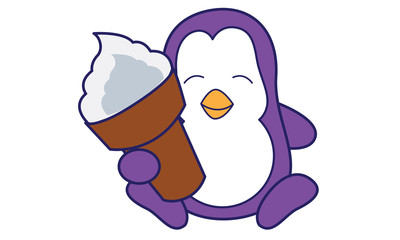 Penguin and Ice Cream