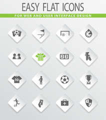 Soccer icons set
