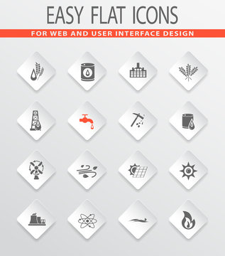 Set of industrial icons set