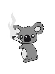 pothead weed hemp cannabis joint weed smoke pot high drug koala