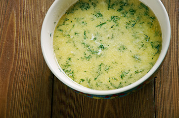 Georgian soup with sour milk